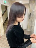 切りっぱなしバング/髪質改善/酸性ストレート