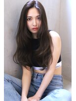 ブラン 梅田(Blanc) 【Blanc】髪質改善_内巻き_レイヤーロング_アッシュブラック