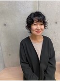斜めバング/グレージュカラー/デザインカラー/シルキーベージュ