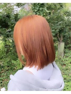 ルプラ ガーデン(le-pla garden) ボブ#オレンジベージュ#ダブルカラー#ブリーチ#豊橋#豊川#田原