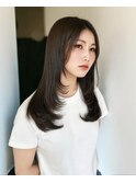 ロングレイヤー顔まわりハイレイヤー小顔カット
