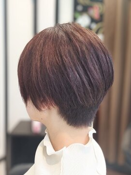 ヘアースタジオ ジェイワン(hair studio J ONE) 30代40代50代60代白髪ぼかしピンク系カラー ベリーショートボブ