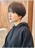 大人マッシュショート分け目なしショートショートボブ30代40代