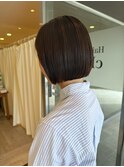 ミニボブ/切りっぱなしボブ/外はねボブ/髪質改善/縮毛矯正
