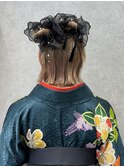 ヘアセット/ヘアアレンジ/ボブアレンジ/ハーフアップ/袴着付け