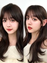 アマトウキョウ アユンチェ(AMA TOKYO×AYUNCHE)&nbsp;前髪顔まわり韓国ヘアレイヤーカットサイドバンク2wayバンク韓国