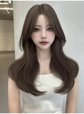 オリーブグレー/小顔/黒髪/韓国/銀座/レイヤーカット