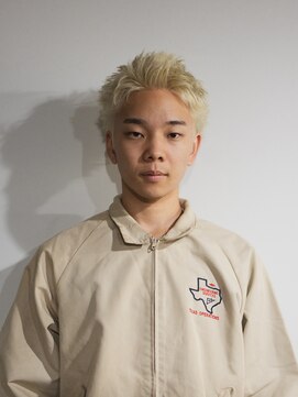 マール 矢場町(MARL) メンズハイトーンショートダブルカラー抜きっぱなしブロンド