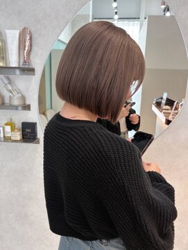 ジーナ  札幌大通(Zina) 美髪＊シアーベージュ＊内巻きワンカールボブ＊Zina札幌大通