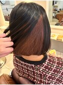 ピンクベージュのインナーカラー