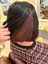 モップス 富岡店(MOPS)&nbsp;ピンクベージュのインナーカラー