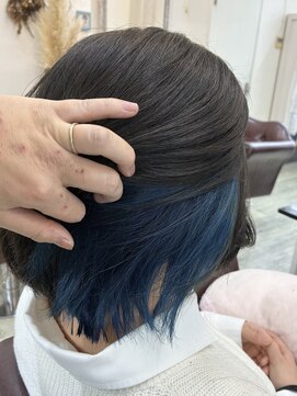 グレイス ヘア デザイニング(GRACE hair designing) ▼インナー×青▼