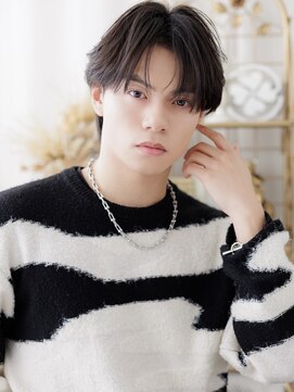 カバーヘア ブリス 志木南口駅前店(COVER HAIR bliss) 韓国風センターパート暗髪ニュアンスパーマa志木20代30代40代