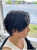 メンズセンターパート