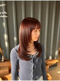 韓国風レイヤー　オレンジブラウン