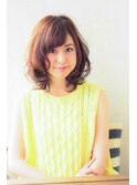 【Lilou】大人かわいい セミディ 透明感カラー ミディアム