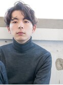 【SUN】グランジ七三ツーブロックアップバングマッシュ*