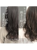 グレージュ/結べる/デジタルパーマ/ゆるふわ/ひし形/ルーズ/高柳