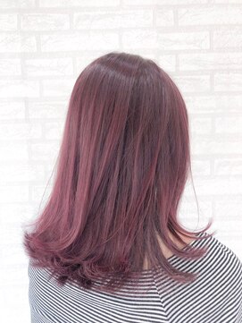 ジーナ 新宿(Zina) ピンク×内巻きワンカール