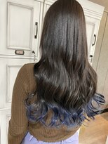 ヘアーラボ アッシュ(Hair Labo ASH) 裾カラー×ブルー