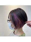 【井出 朱音】ショートボブインナーカラー