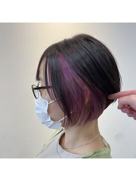 イーチ ディー ヘアーアンドトータルビューティー(each dee hair&total beauty) 【井出 朱音】ショートボブインナーカラー