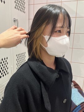 ロンドルーチェ 心斎橋(Lond luce) ダークアッシュ/ミディアムレイヤーカット［髪質改善/縮毛矯正］