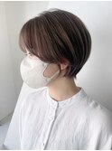 丸みショート_チェリーブラウンフェミニンロング_ba407031