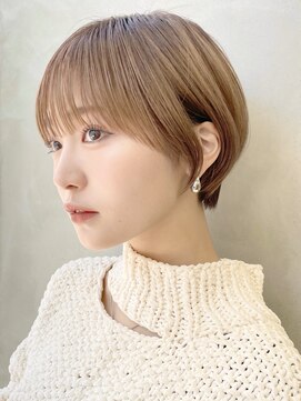 スー 渋谷(suu) 大人ショートボブ丸みショートマッシュショートカット前髪あり