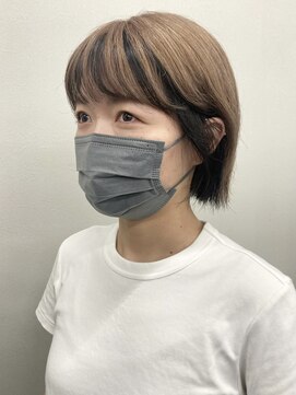 コト 福井大和田店(coto) 福井　大和田　ツートンカラー　ミルクティーベージュ　ボブ