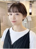 マッシュショート_斜めバンググレージュカラーシルキー_49347