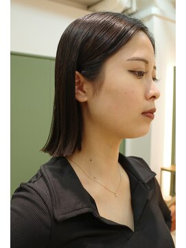 イコール 船橋(equal) 朝の時短ヘア/纏まる艶ボブ【秋山】船橋ボブ/船橋/ボブ/縮毛矯正