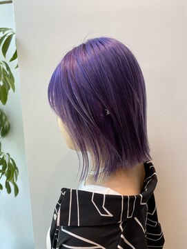 ステア ケース(stair case) 韓国伸ばしかけ切りっぱなし外ハネボブ顔まわりカット