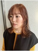【顔まわりレイヤー×オレンジ】