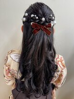 スタジオハロー ハーフアップスタイル