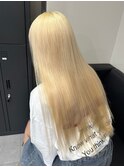 8767渋谷ブロンドホワイトアッシュ髪質改善ストレート韓国ヘア