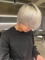 リール(rire) rireベリーショートダークアッシュニュアンスパーマ韓国マッシュ