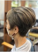絶壁解消/ひし形/大人可愛い/斜めバング/40代/ミセスヘア20C