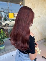 フルール(hair place Fleur)&nbsp;ブリーチなしWカラー×ピンクブラウン