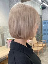 サンク 原宿 表参道(cinq)&nbsp;ミルクティーベージュカラーケアブリーチカラーピンクベージュ