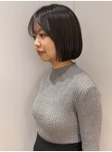20代30代大人可愛い切りっぱなしストレート内巻きボブ