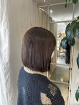 アドラーブル 万代店 (adorable)&nbsp;20代30代ミニボブ抜け感オリーブ透明感小顔ブリーチなし