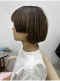 似合わせカットケアブリーチカラーミルクティーブラウンボブ