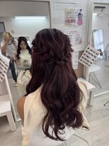 ホワイト 東京新宿店(White) スピードヘアセット9番 編み込みハーフアップ