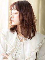 カバーヘア ブリス 上尾西口店(COVER HAIR bliss) チェリーレッド大人可愛い波巻き毛先パーマA0上尾20代30代