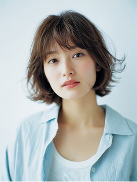 ニスル センター南店(NISURU） 黒髪/クラゲヘアー/オリーブグレー/小顔/ココアベージュ