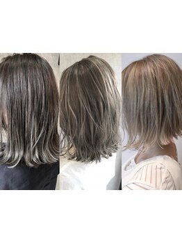 <お洒落白髪ぼかし>大人女性の魅力UP*[白髪染め/白髪ぼかし/縮毛矯正/インナーカラー/ハイライト/金沢文庫]