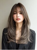 ダル 渋谷/表参道(DAL.)&nbsp;レイヤーカット髪質改善カラーブリーチなしダブルカラー韓国