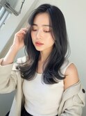 韓国風◎ブリーチなし透明感髪質改善カラーロングヘア