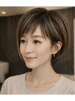 アビアンドアッシュ(Abi&Ass)&nbsp;上品束感ショート×ハイライトニュアンス